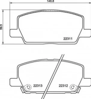 Гальмівні колодки дискові для Opel BREMBO P07 012 фото товару