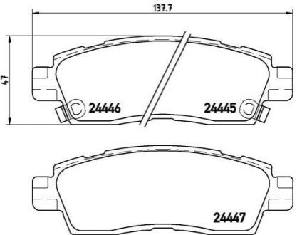 Гальмівні колодки дискові BREMBO P10 010 фото товара