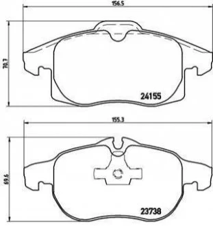 Тормозные колодки дисковые для BREMBO P10011 фото товара