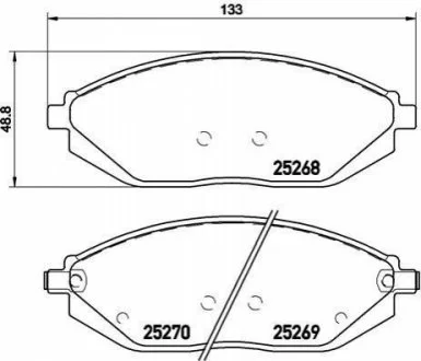 Гальмівні колодки дискові для BREMBO P10 054 фото товару
