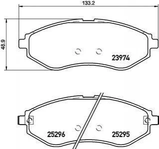 Гальмівні колодки дискові для BREMBO P10057 фото товару