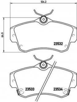 Гальмівні колодки дискові для Chrysler BREMBO P11 012 фото товару