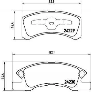 Гальмівні колодки дискові для Daihatsu, Mitsubishi BREMBO P16 011 фото товару