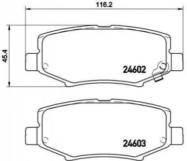 Гальмівні колодки дискові для Jeep, Dodge BREMBO P18024 фото товару