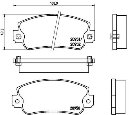<strong>Гальмівні колодки дискові BREMBO P23013 (фото 1)</strong>
