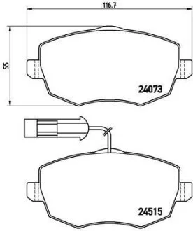 Гальмівні колодки дискові для Lancia BREMBO P23127 фото товару