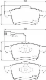 Гальмівні колодки дискові для BREMBO P23130 фото товару