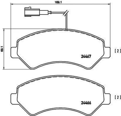 <strong>Гальмівні колодки дискові BREMBO P23 136 (фото 1)</strong>