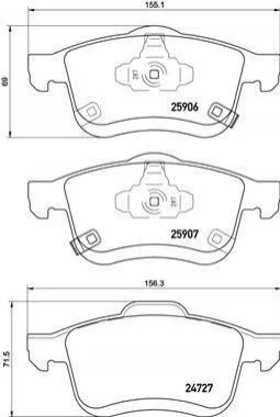 <strong>Тормозные колодки дисковые BREMBO P23 155 (фото 1)</strong>