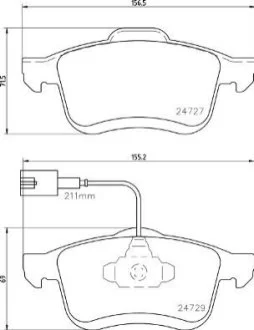 Гальмівні колодки дискові для BREMBO P23 163 фото товару