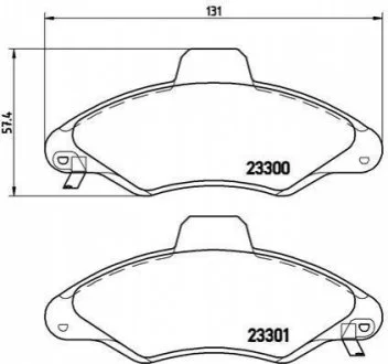 Гальмівні колодки дискові для Ford BREMBO P24 045 фото товару