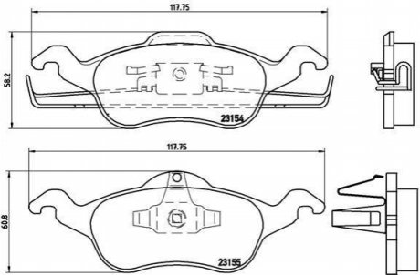 Гальмівні колодки дискові BREMBO P24 046 фото товару