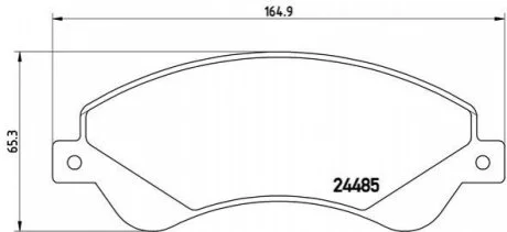 Гальмівні колодки дискові для Ford BREMBO P24065 фото товару