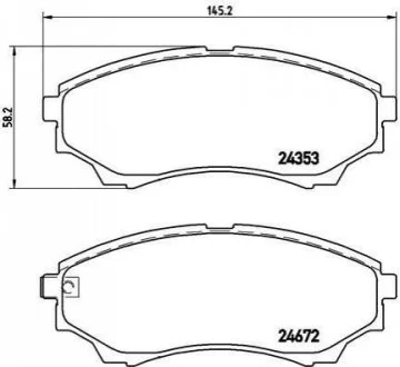 Гальмівні колодки дискові для BREMBO P24 086 фото товару