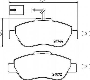 Тормозные колодки дисковые BREMBO P24 150 (фото 1)