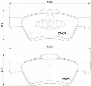 Гальмівні колодки дискові для BREMBO P24 159 фото товару