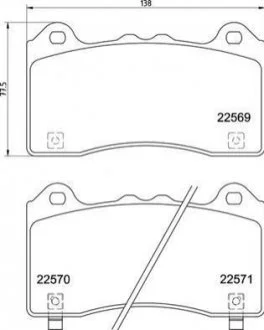 Гальмівні колодки дискові для BREMBO P24 202 фото товару