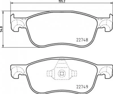 Гальмівні колодки дискові для Ford BREMBO P24 210 фото товару
