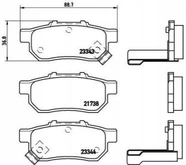 Гальмівні колодки дискові для BREMBO P28 025 фото товару