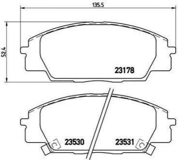 Гальмівні колодки дискові для BREMBO P28032 фото товару