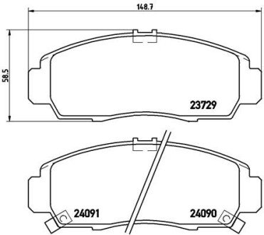 Гальмівні колодки дискові BREMBO P28 034X фото товара