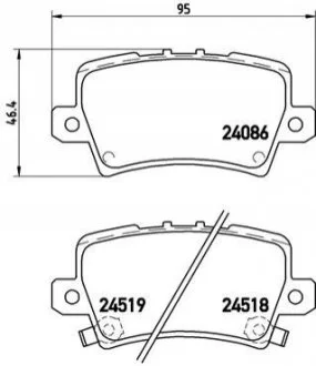 Гальмівні колодки дискові для BREMBO P28038 фото товару