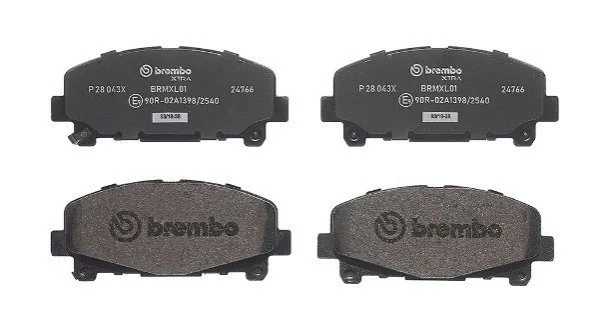 <strong>Комплект гальмівних колодок з 4 шт. дисків BREMBO P28043X (фото 1)</strong>