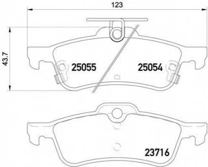 Гальмівні колодки дискові для BREMBO P28070 фото товару