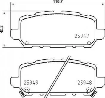 Колодки гальмівні дискові для BREMBO P28090 фото товару