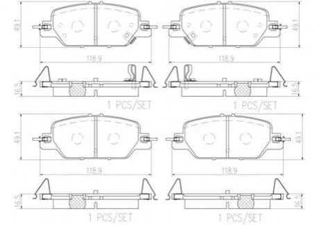 Гальмівні колодки дискові для Honda BREMBO P28 097 фото товару