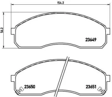 Гальмівні колодки дискові для KIA BREMBO P30 012 фото товару