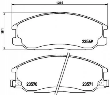 Гальмівні колодки дискові для BREMBO P30013 фото товару