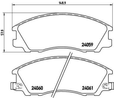 Гальмівні колодки дискові BREMBO P30 017 фото товара