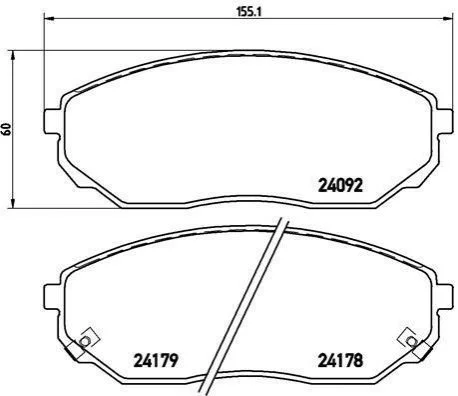 <strong>Гальмівні колодки дискові BREMBO P30019 (фото 1)</strong>