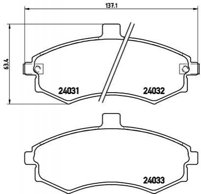 <strong>Гальмівні колодки дискові BREMBO P30020 (фото 1)</strong>