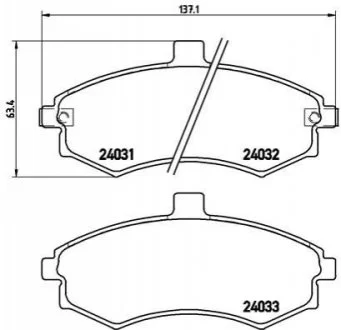 Гальмівні колодки дискові для BREMBO P30020 фото товару