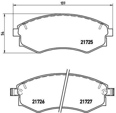 <strong>Гальмівні колодки дискові BREMBO P30 022 (фото 1)</strong>