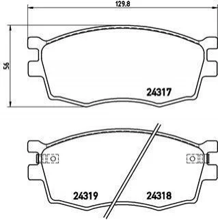 Гальмівні колодки дискові для BREMBO P30026 фото товару