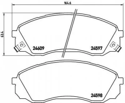 Тормозные колодки дисковые для BREMBO P30 041 фото товара