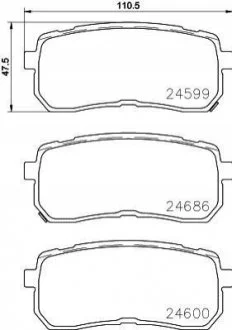Гальмівні колодки дискові для Hyundai BREMBO P30 080 фото товару