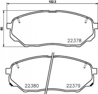 Гальмівні колодки дискові для KIA, Hyundai BREMBO P30086 фото товару
