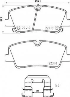 Гальмівні колодки дискові для Hyundai BREMBO P30 089 фото товару