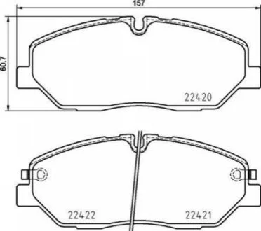 Гальмівні колодки дискові для Hyundai BREMBO P30 090 фото товару