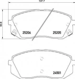 Гальмівні колодки дискові для BREMBO P30 093 фото товару