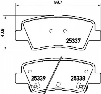Гальмівні колодки дискові для BREMBO P30101 фото товару