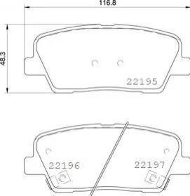 Гальмівні колодки дискові для KIA, Hyundai BREMBO P30 105 фото товару