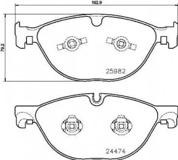Тормозные колодки дисковые для Jaguar, BMW BREMBO P36 029 фото товара