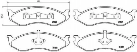 Гальмівні колодки дискові для Jeep BREMBO P37 004 фото товару