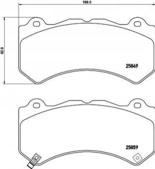 Гальмівні колодки дискові для BREMBO P37 018 фото товару