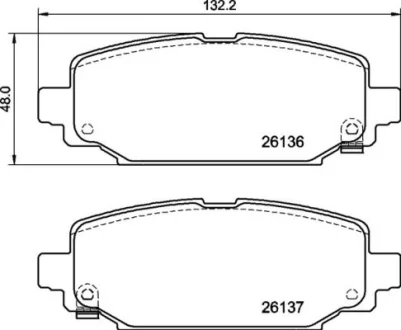 Колодка гальм. диск. задн. (вир-во) для BREMBO P 37 026 фото товару